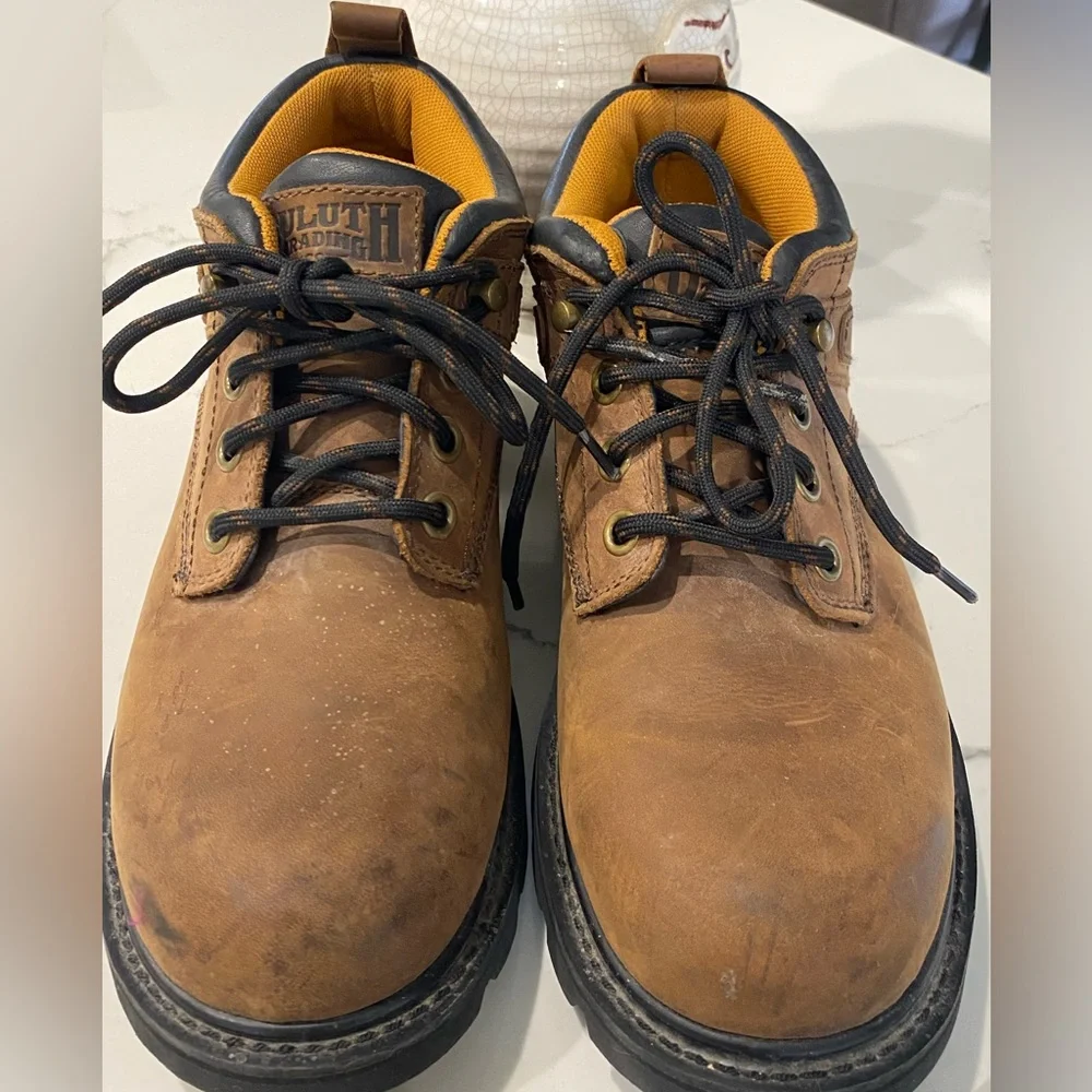 Duluth Trading Co Men's Size 11M Brown Leather Short Ankle Work boot